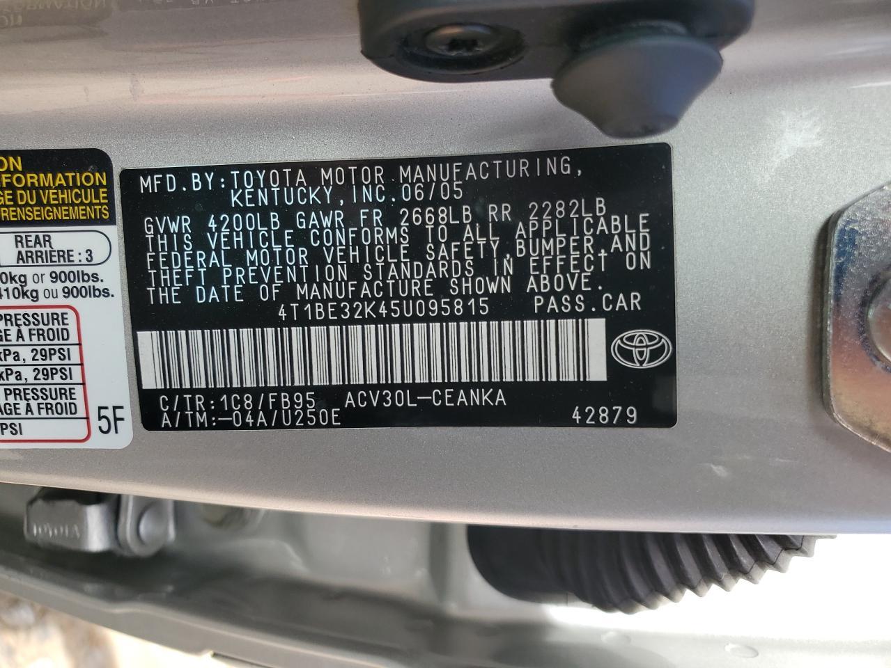 2005 TOYOTA CAMRY