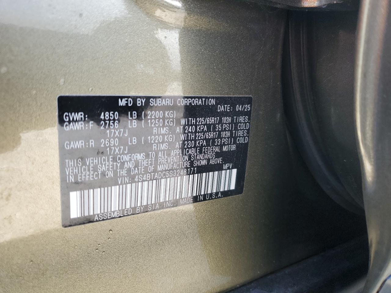 2025 SUBARU Outback