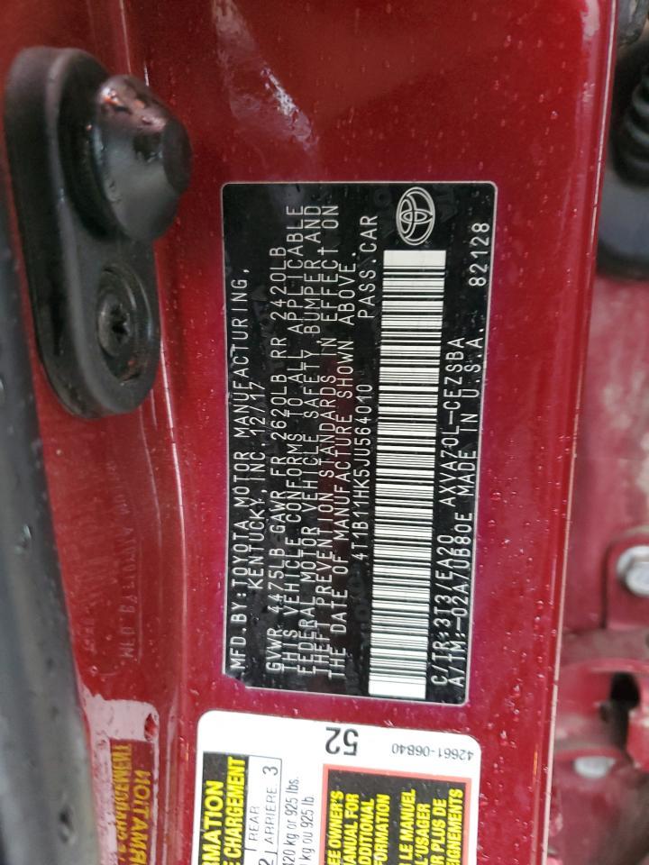 2018 TOYOTA CAMRY