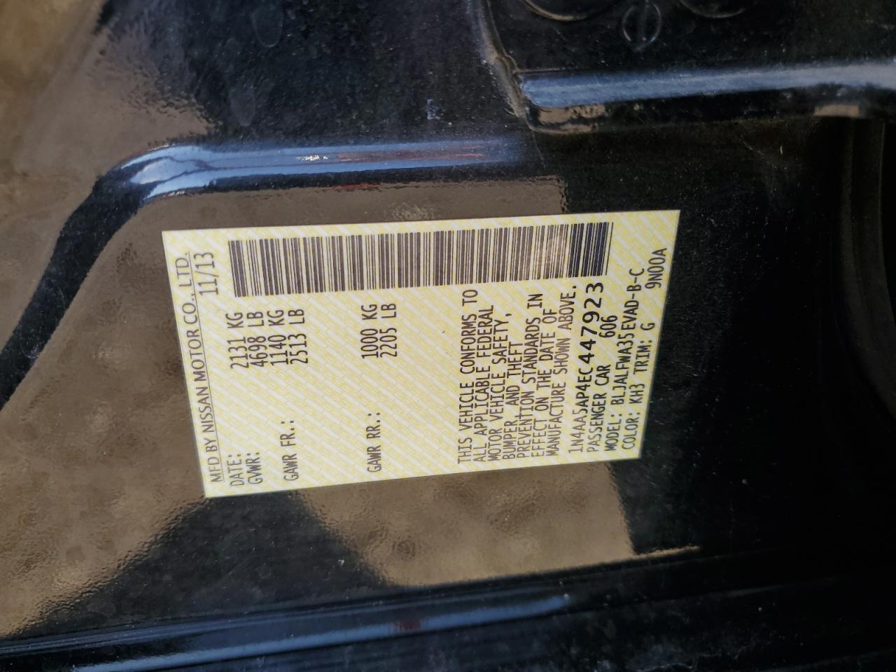 2014 NISSAN Maxima