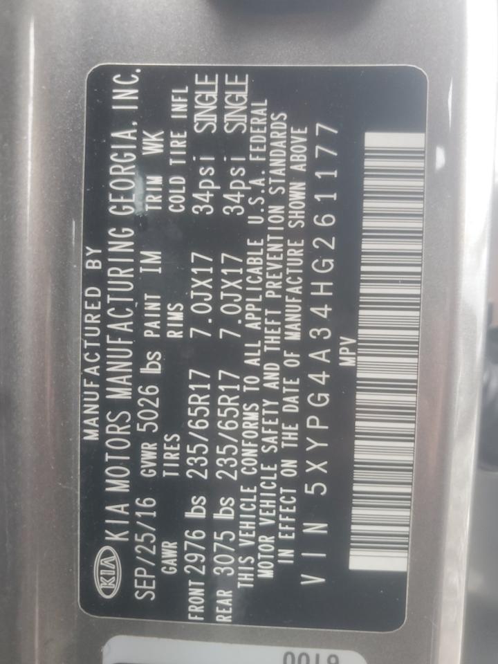 2017 KIA SORENTO