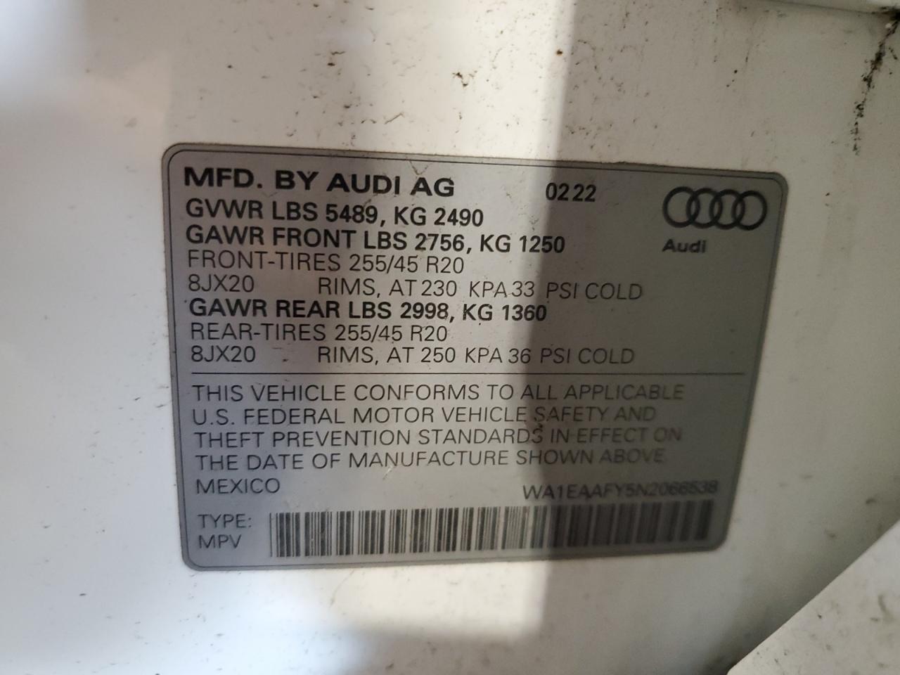 2022 AUDI Q5