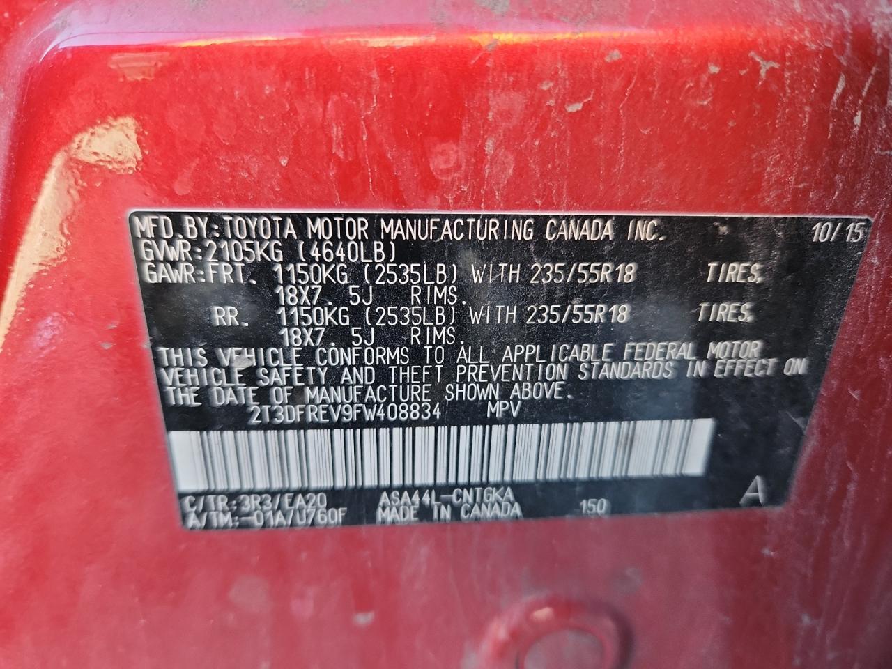 2015 TOYOTA RAV4