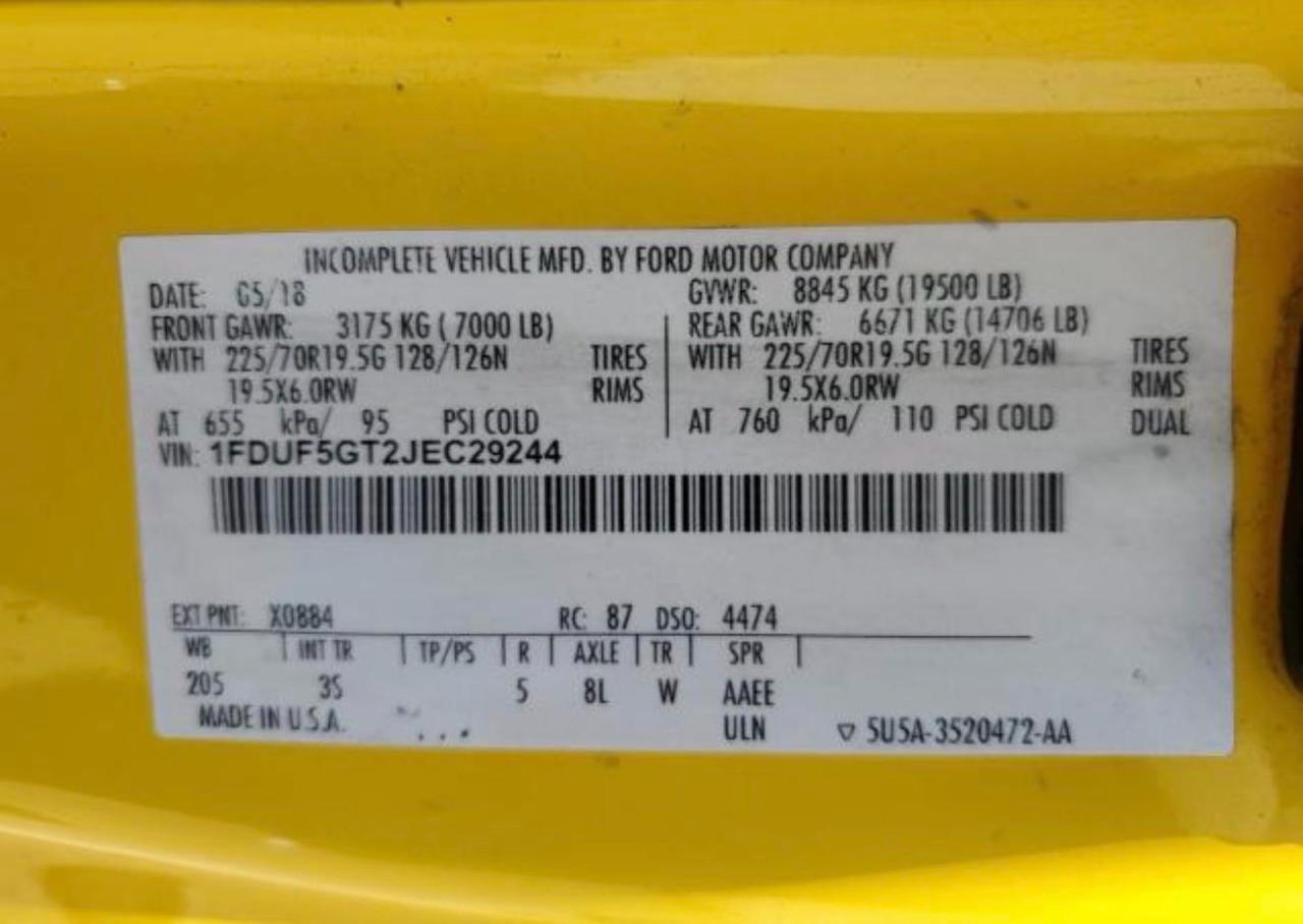 2018 FORD F-550
