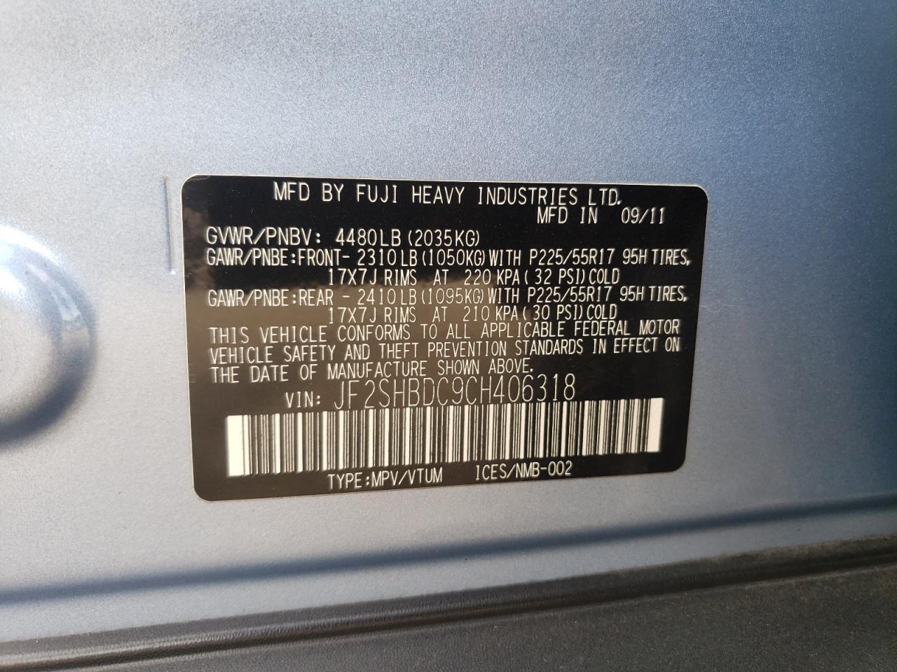 2012 SUBARU FORESTER