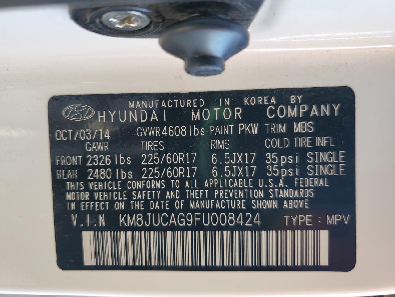 2015 HYUNDAI TUCSON