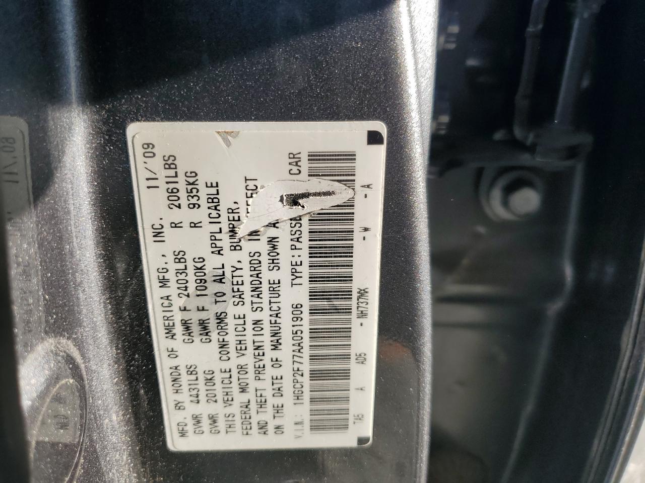 2010 HONDA ACCORD
