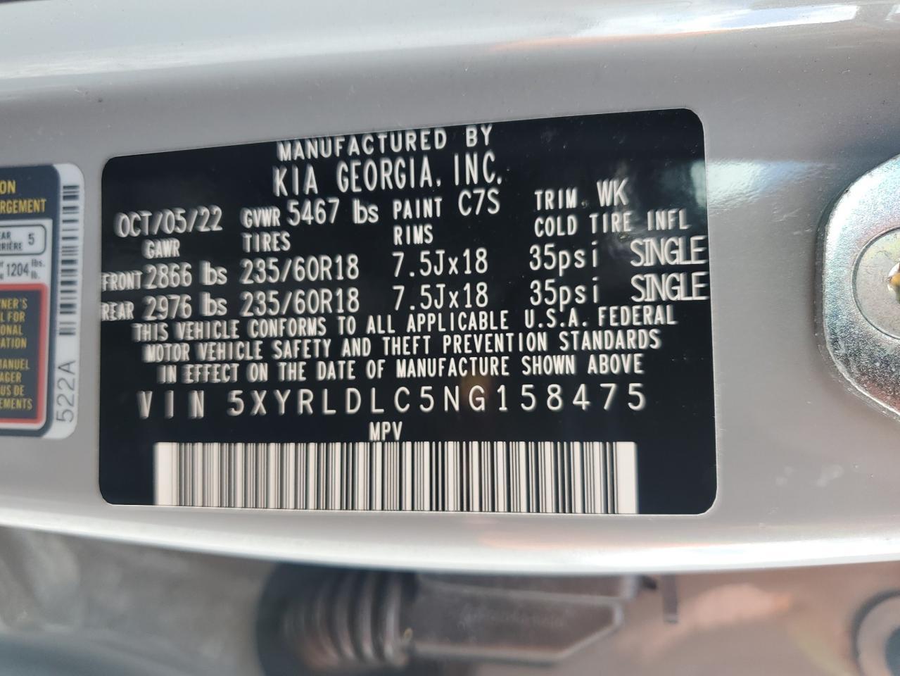 2022 KIA SORENTO