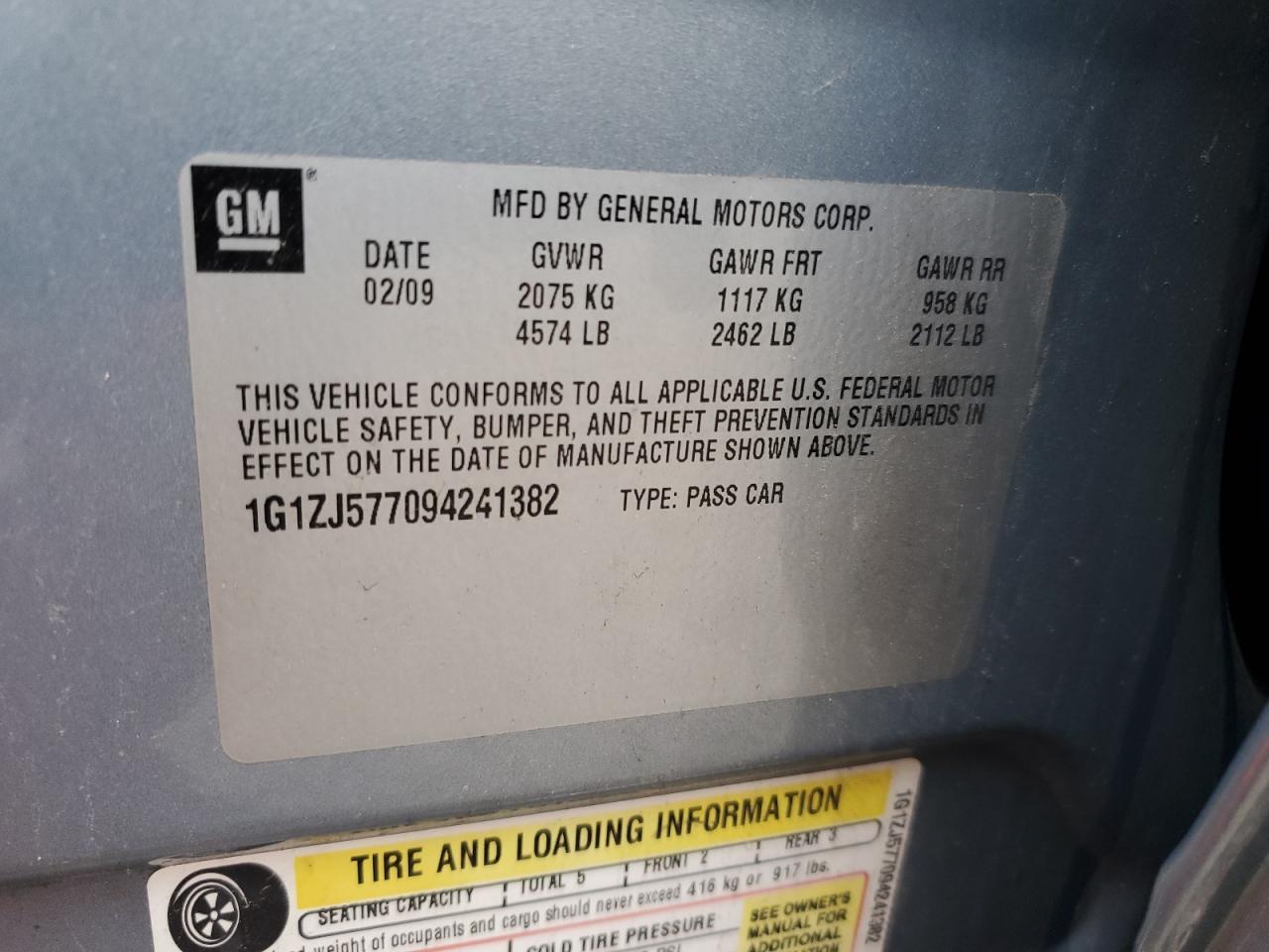 2009 CHEVROLET MALIBU