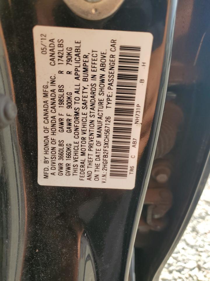 2012 HONDA CIVIC