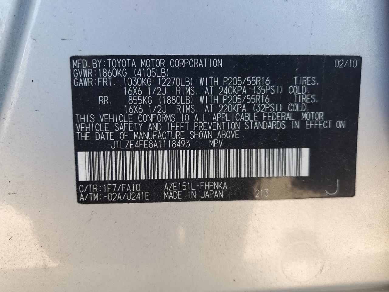 2010 TOYOTA SCION