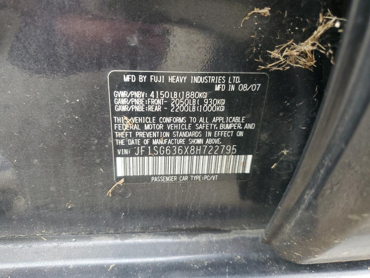 2008 SUBARU FORESTER