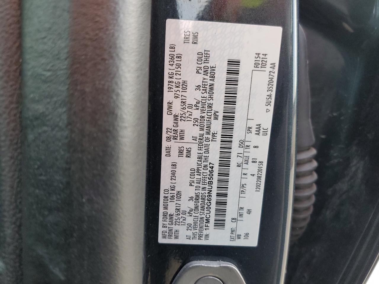 2022 FORD ESCAPE