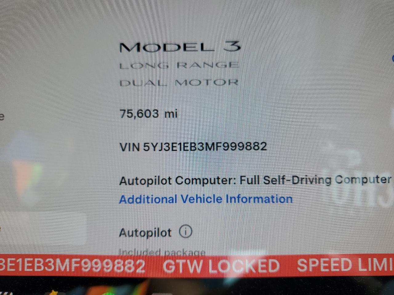 2021 TESLA MODEL 3