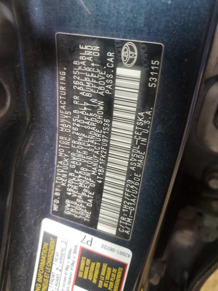 2015 TOYOTA CAMRY