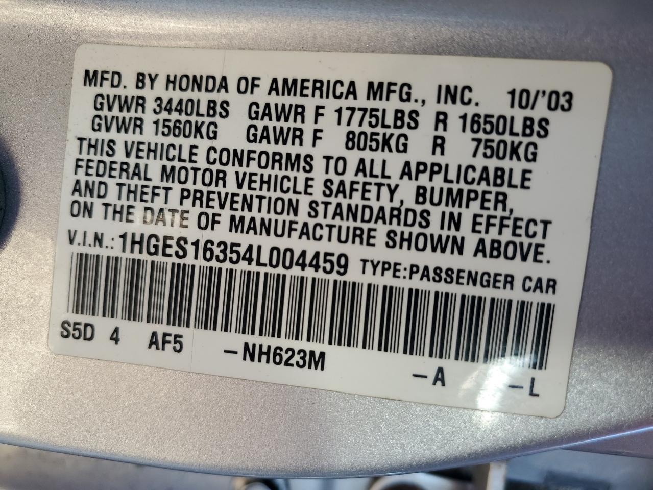 2004 HONDA CIVIC