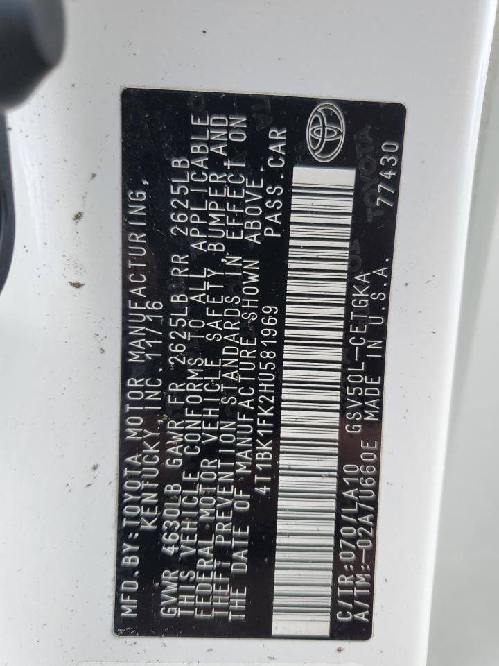 2017 TOYOTA CAMRY