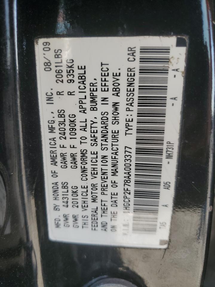 2010 HONDA ACCORD