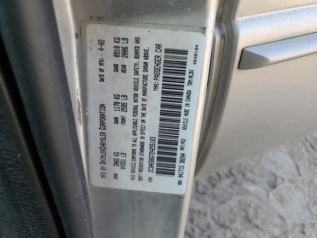 2002 CHRYSLER 300m