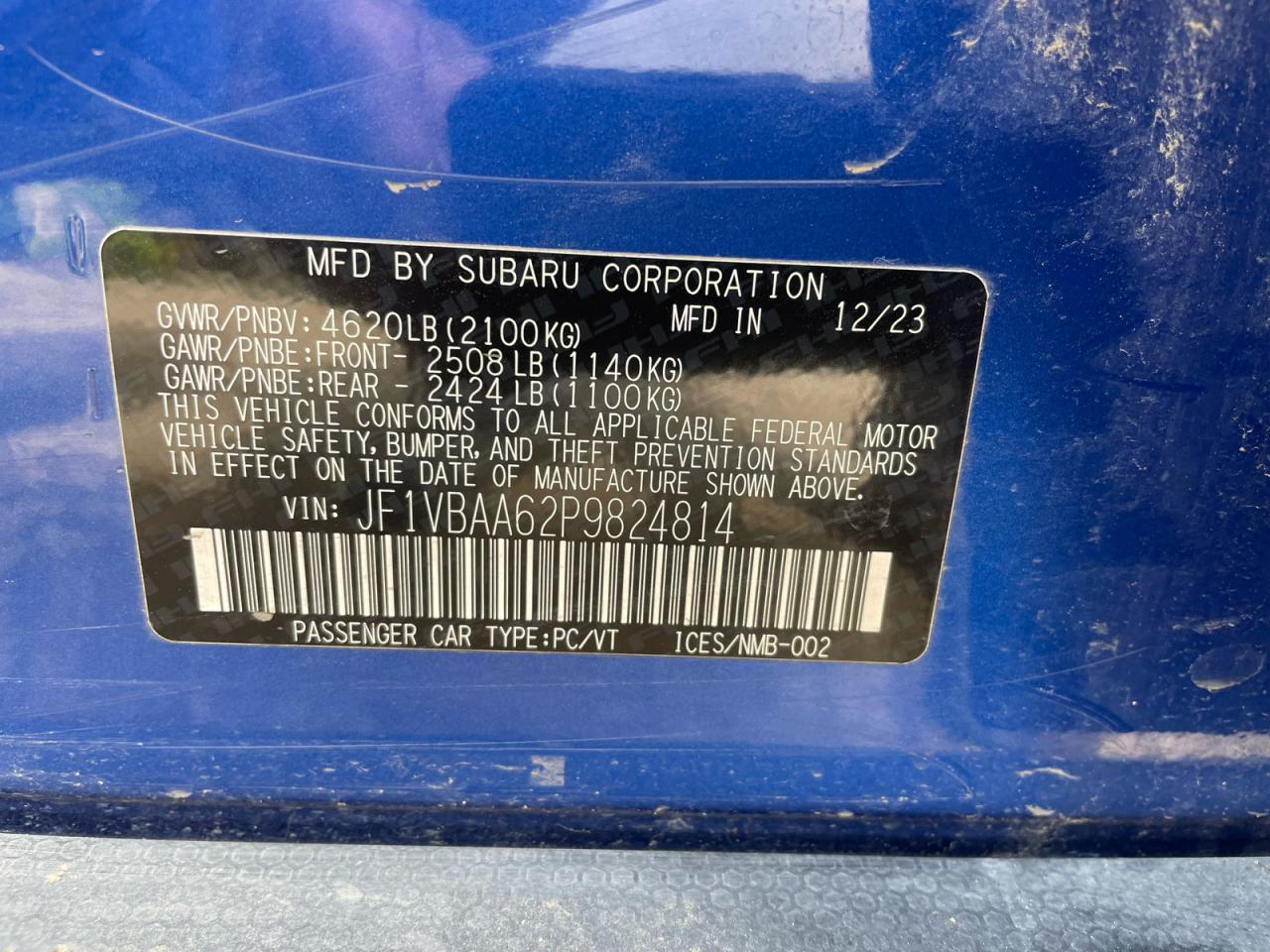 2023 SUBARU WRX