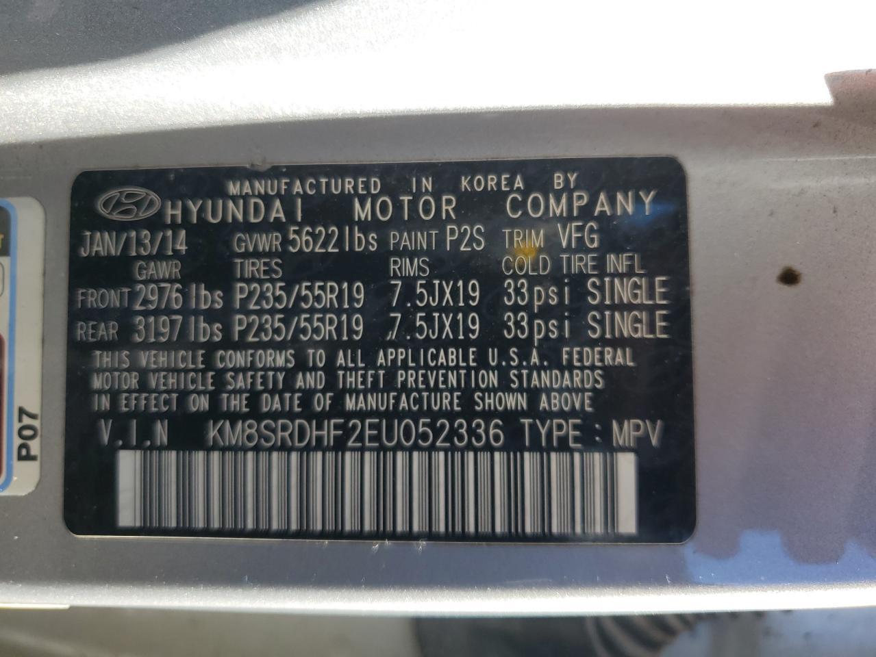 2014 HYUNDAI SANTA FE