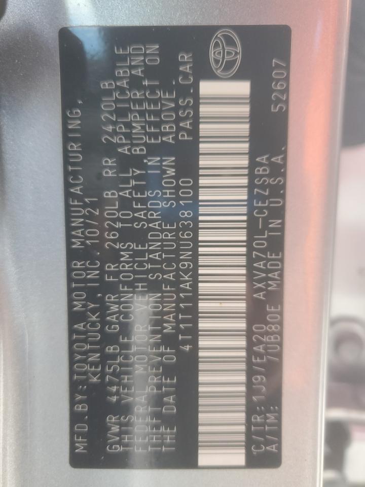 2022 TOYOTA CAMRY