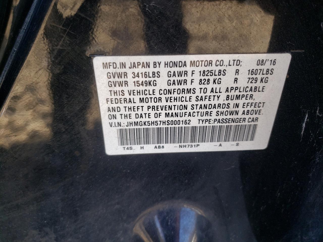 2017 HONDA FIT