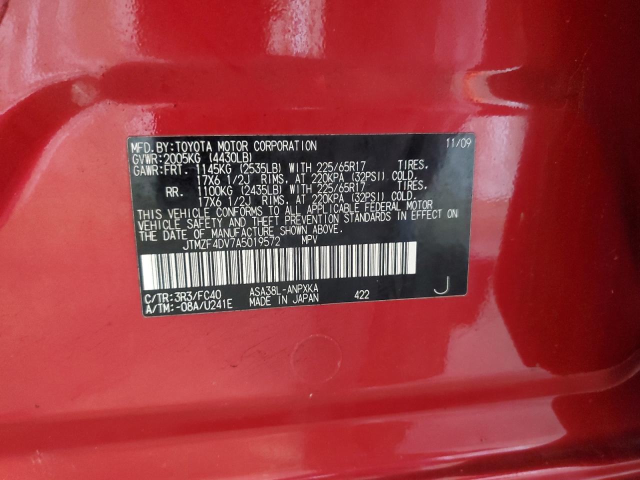 2010 TOYOTA RAV4