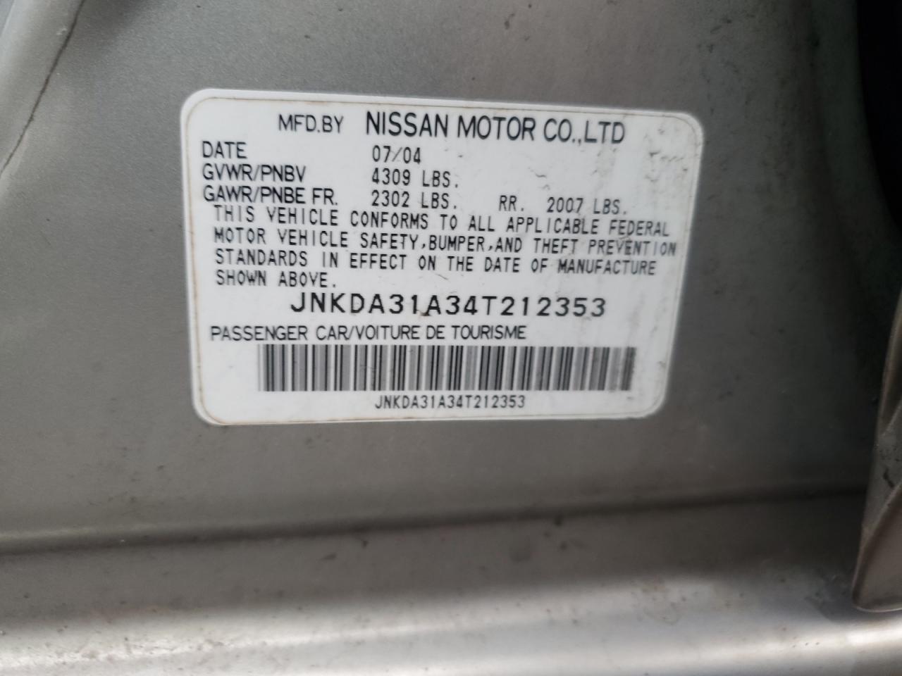 2004 INFINITI I35