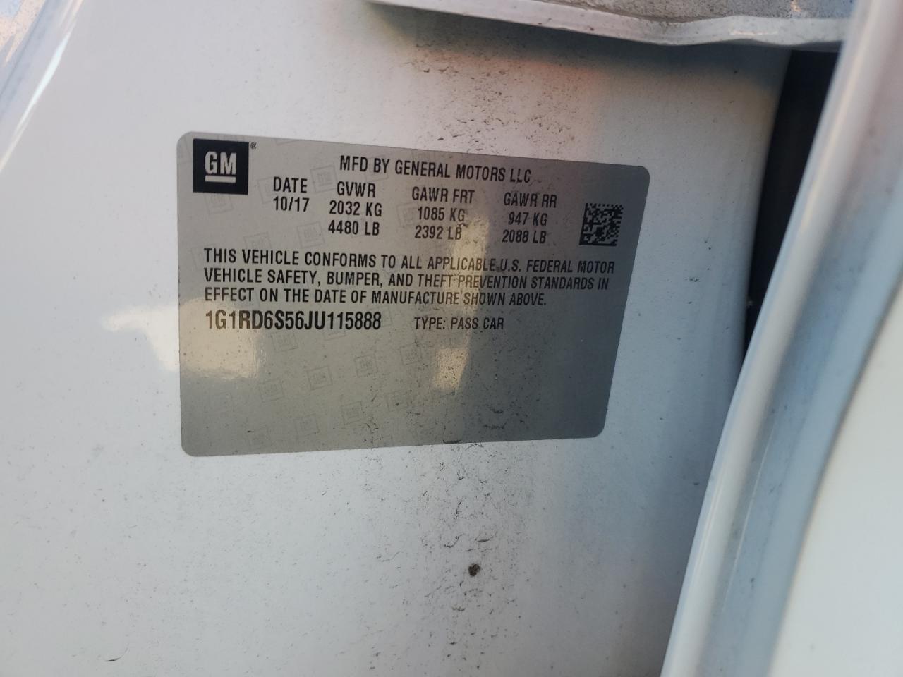 2018 CHEVROLET VOLT