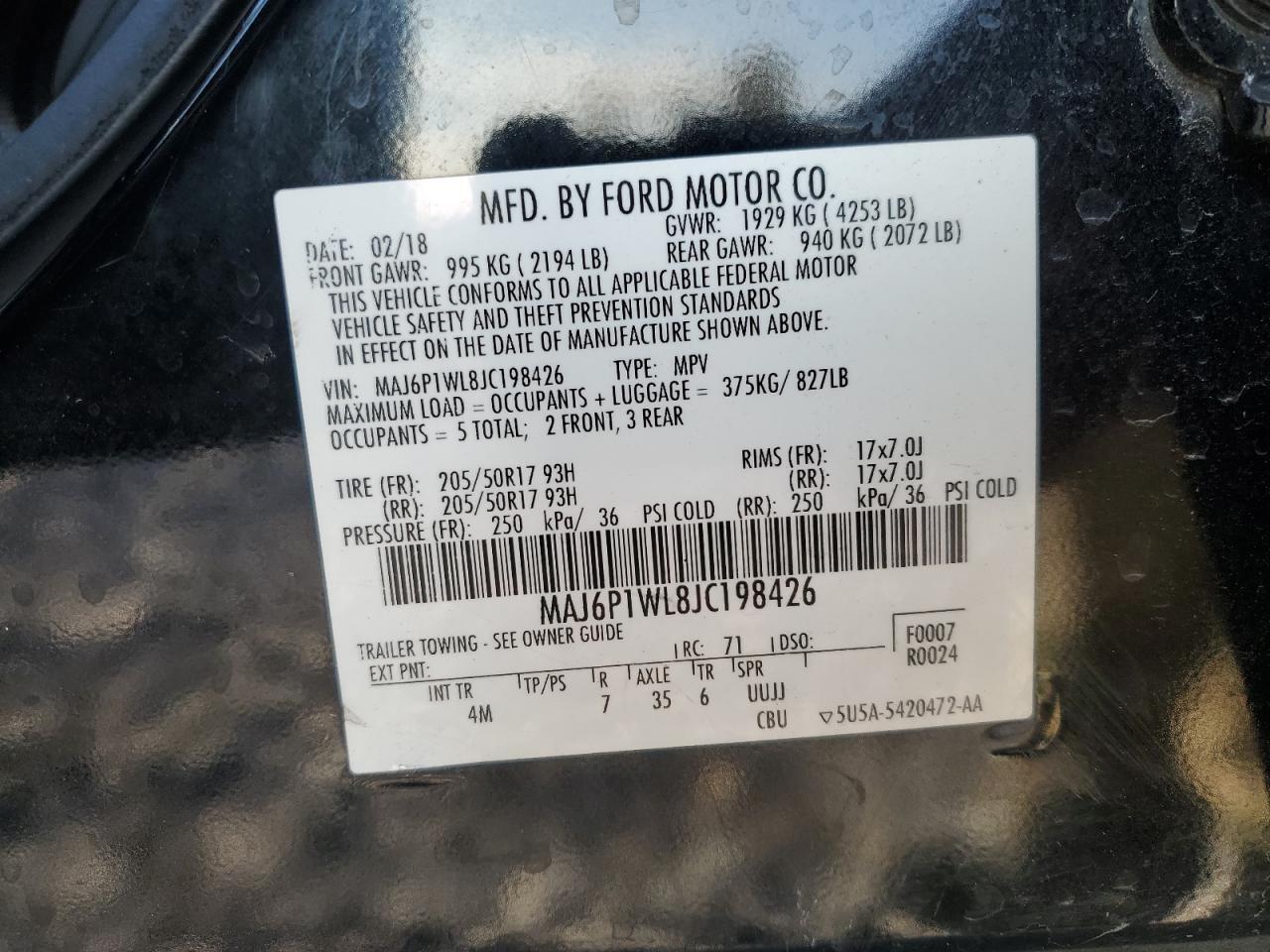 2018 FORD EcoSport