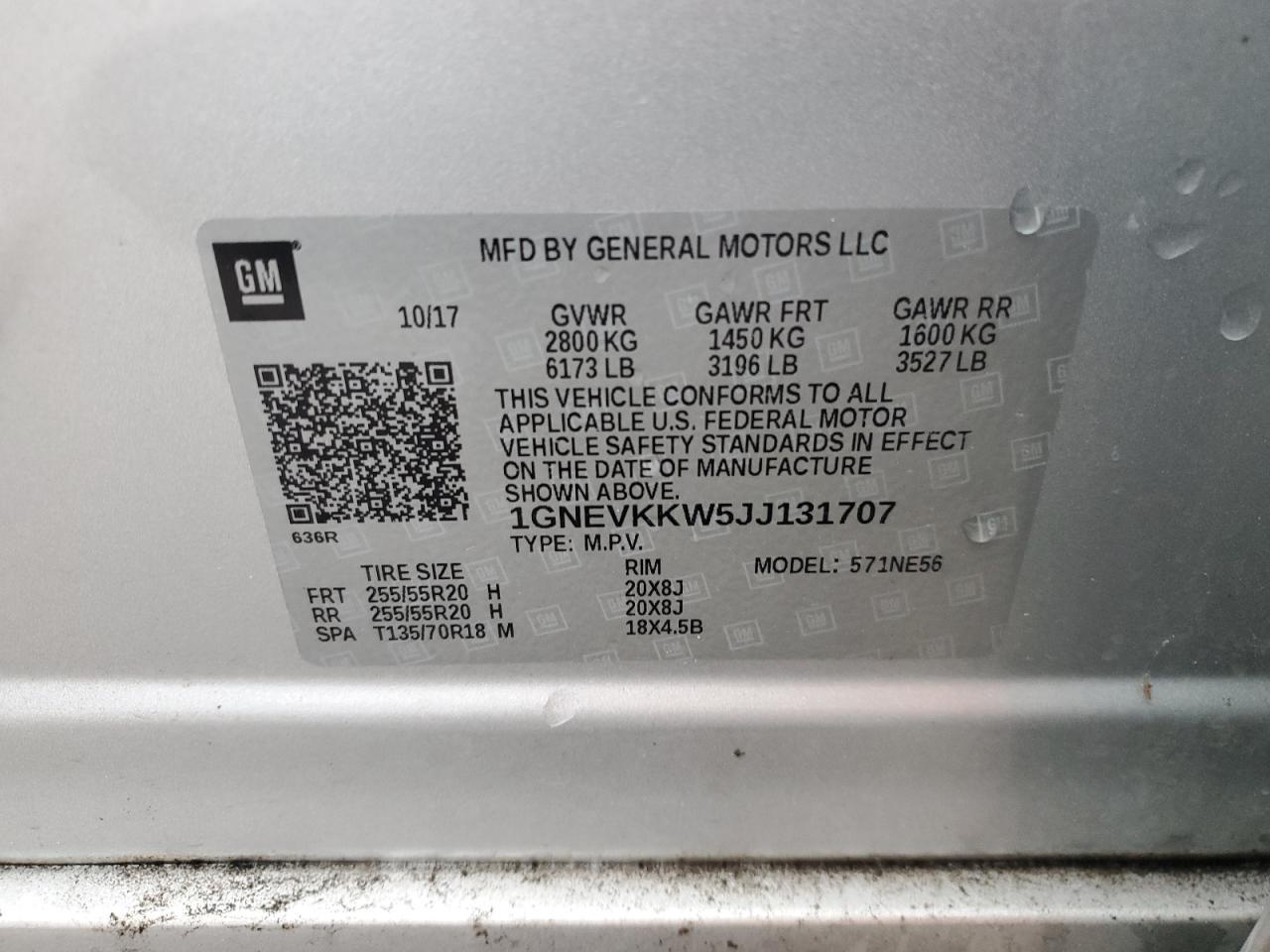 2018 CHEVROLET TRAVERSE