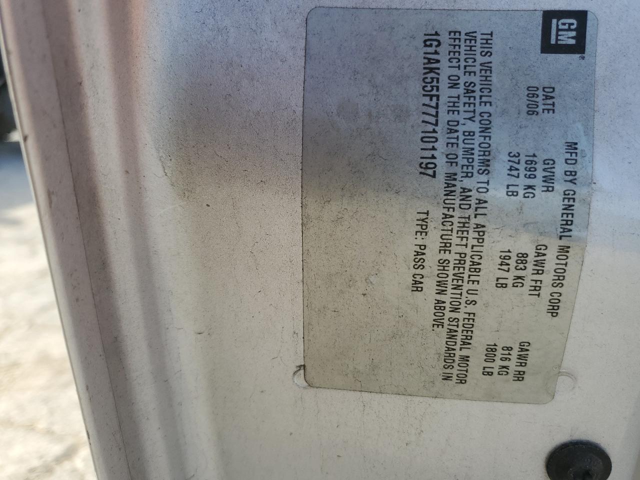 2007 CHEVROLET COBALT