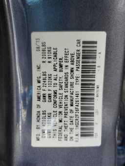 2015 HONDA ACCORD