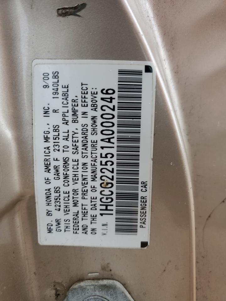 2001 HONDA ACCORD