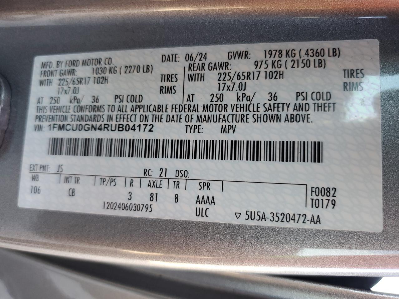 2024 FORD ESCAPE