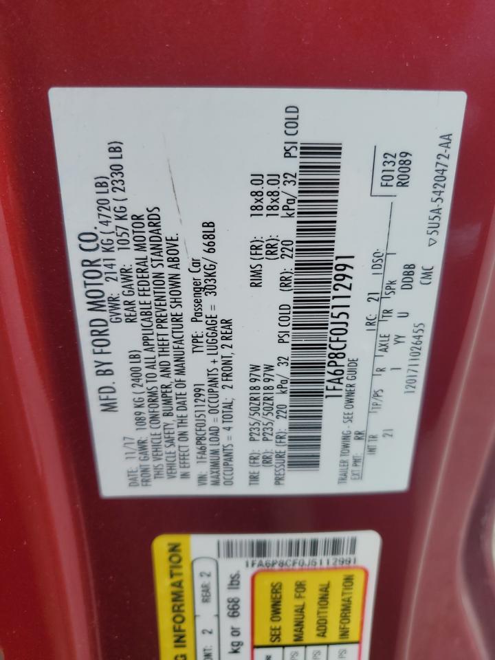 2018 FORD MUSTANG