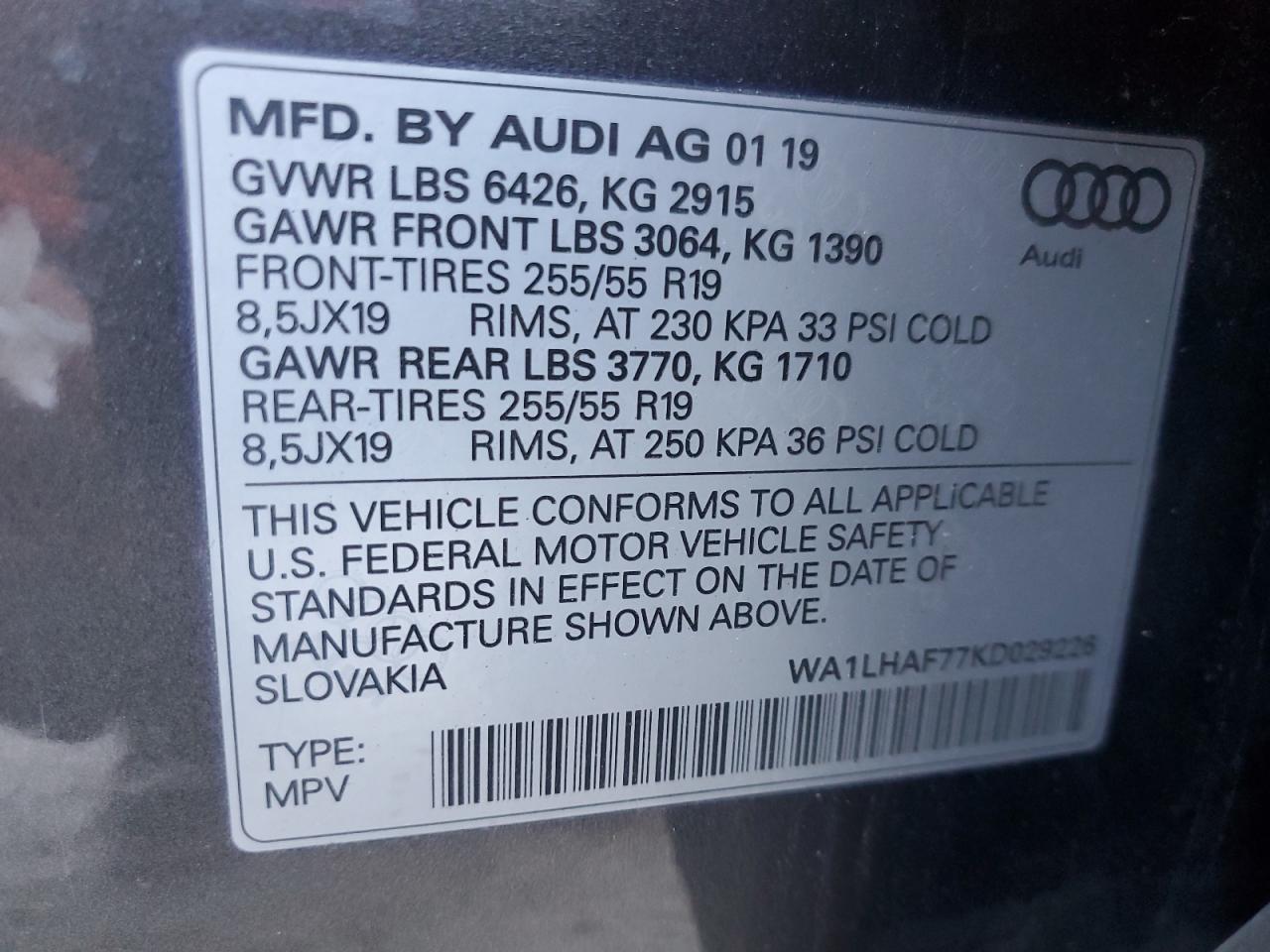 2019 AUDI Q7