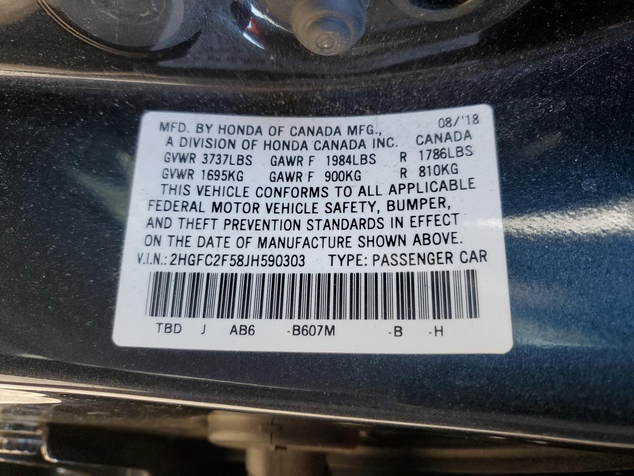 2018 HONDA CIVIC