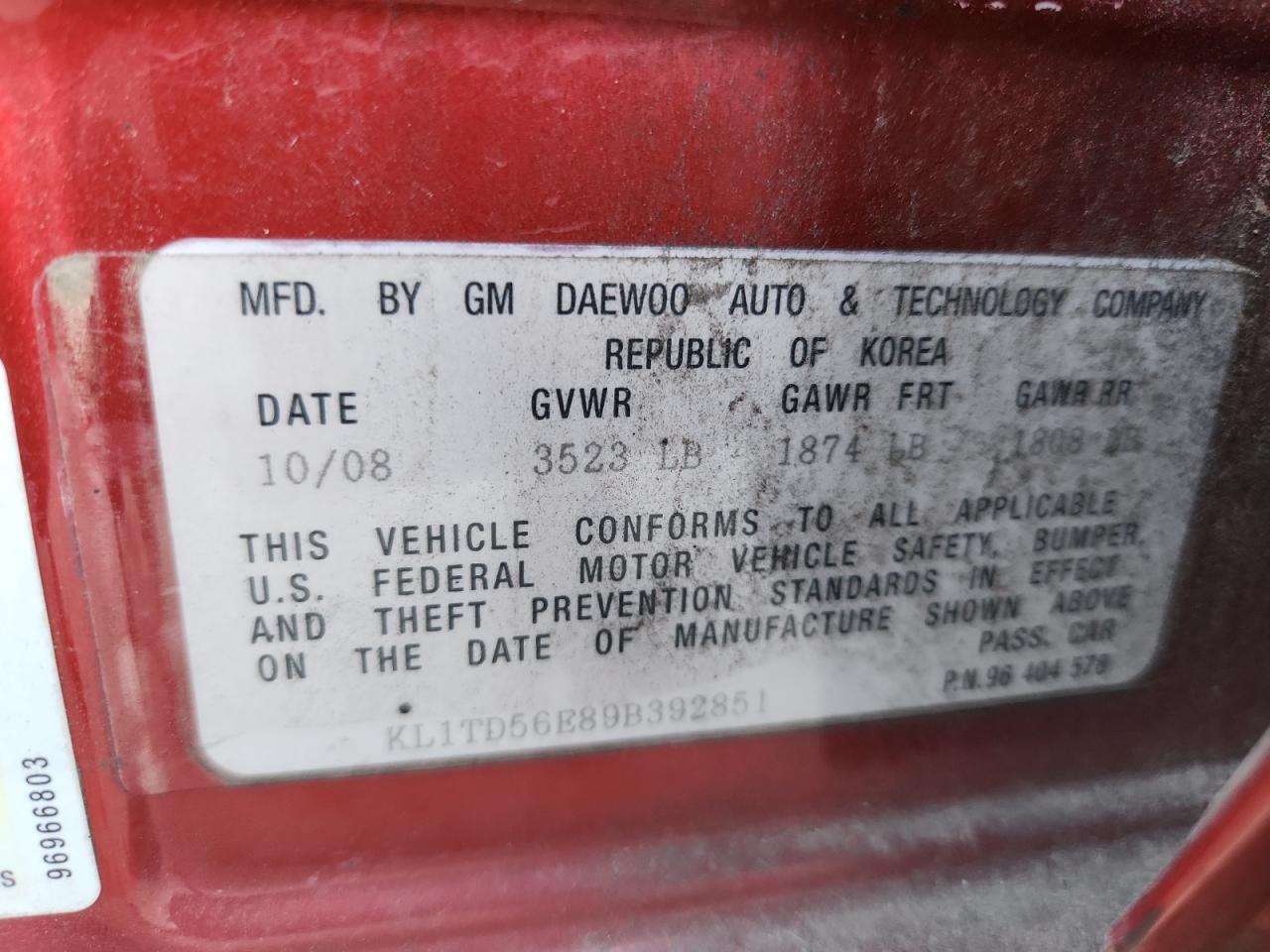 2009 CHEVROLET Aveo