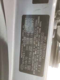 2011 HYUNDAI ACCENT