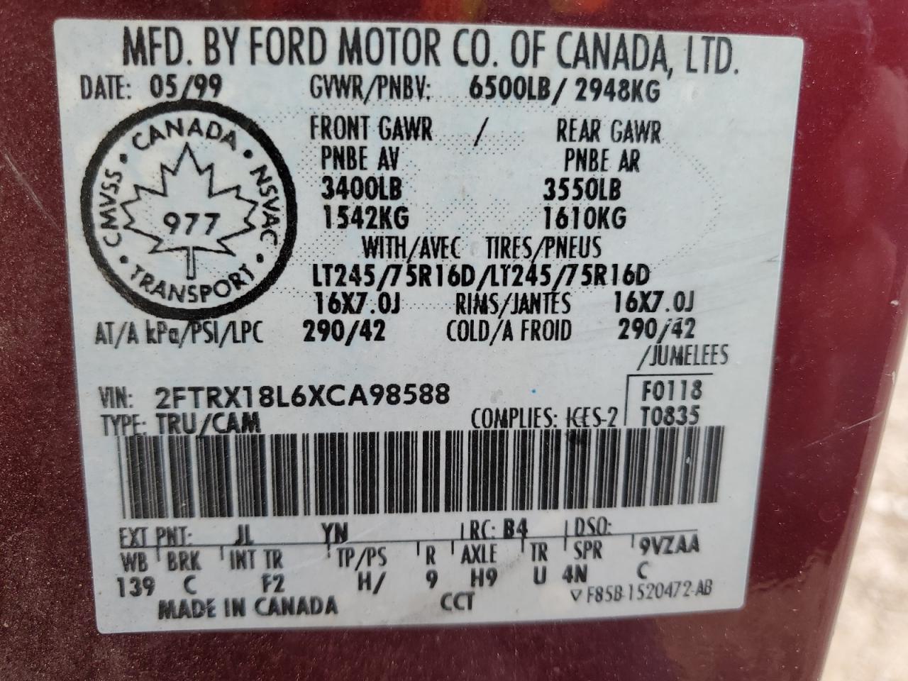 1999 FORD F-150