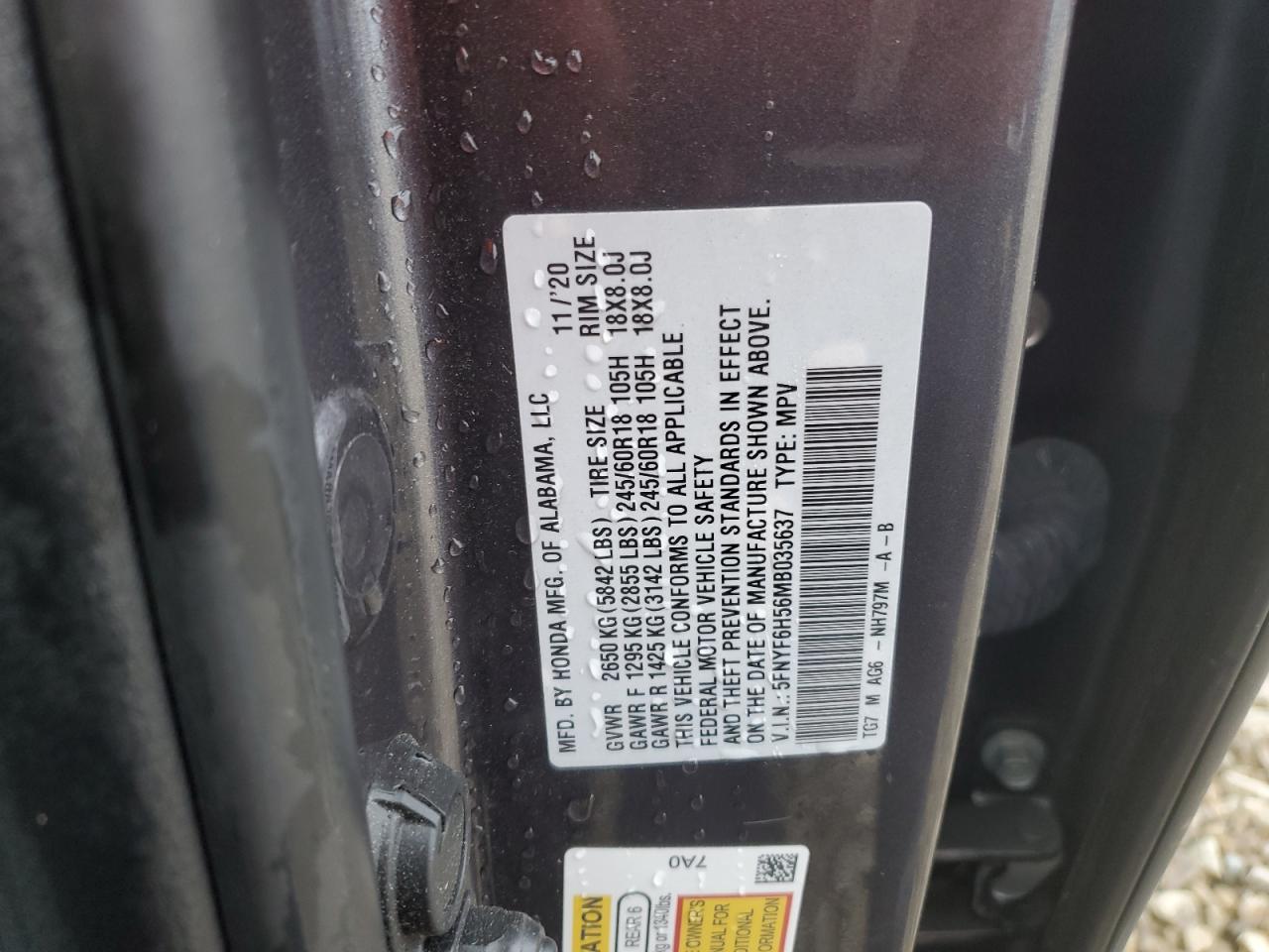 2021 HONDA PILOT