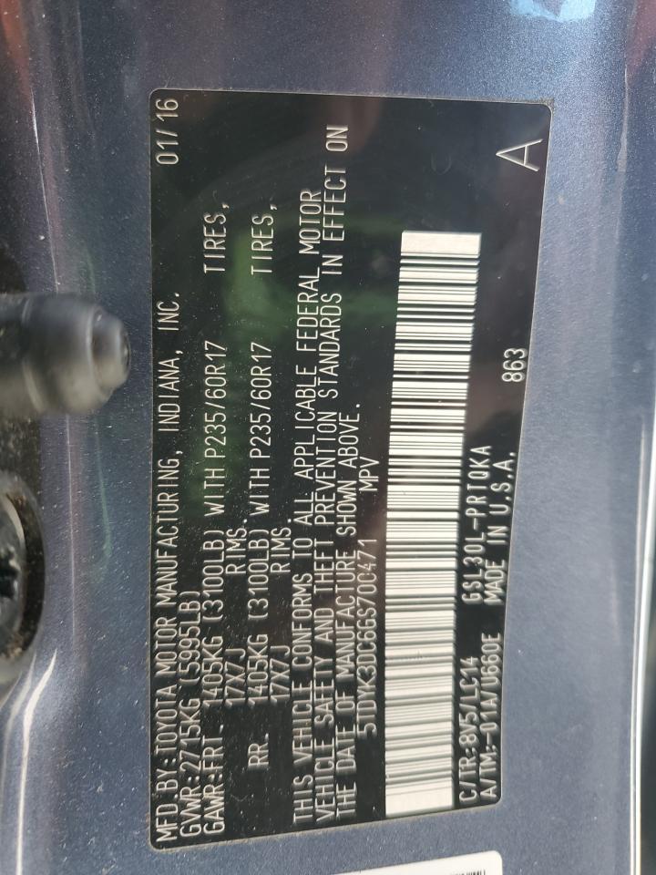2016 TOYOTA SIENNA
