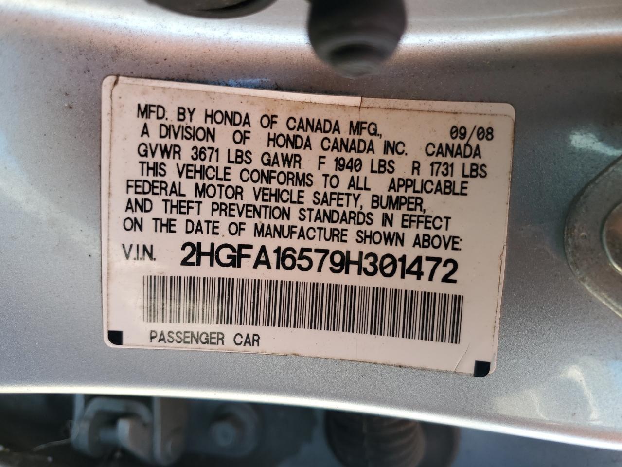 2009 HONDA CIVIC