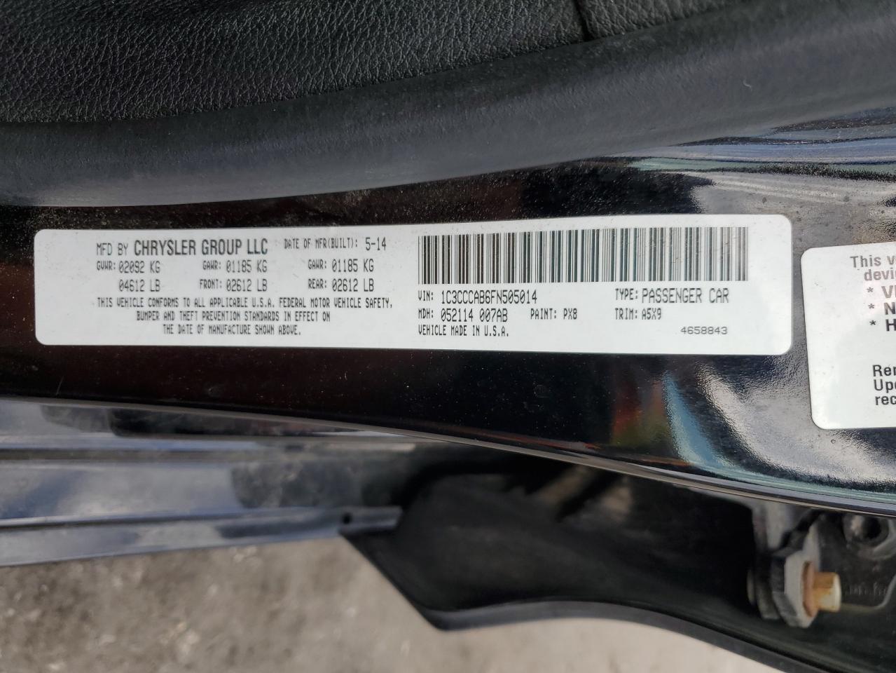 2015 CHRYSLER 200
