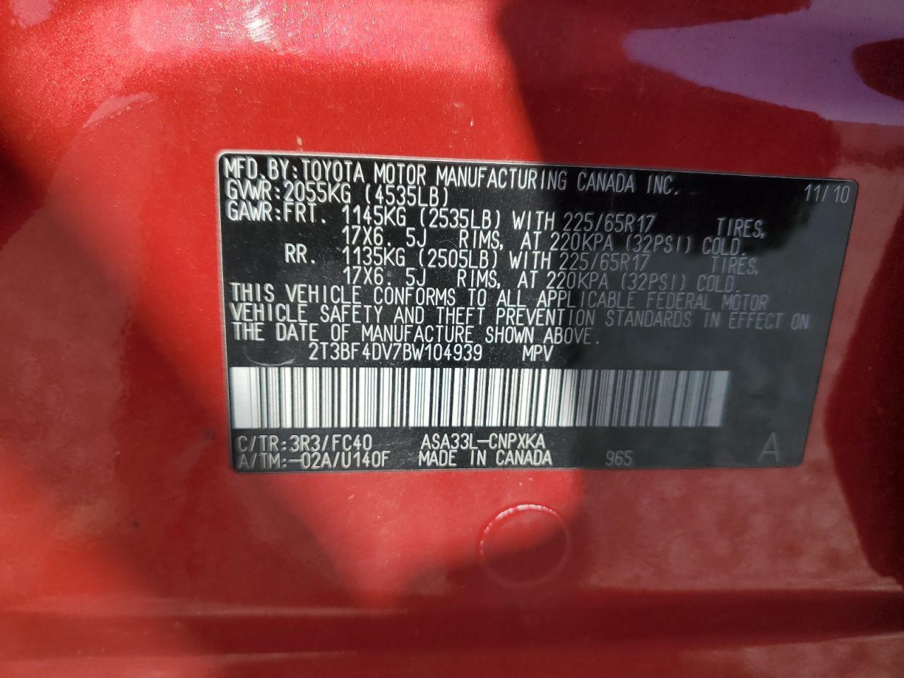 2011 TOYOTA RAV4