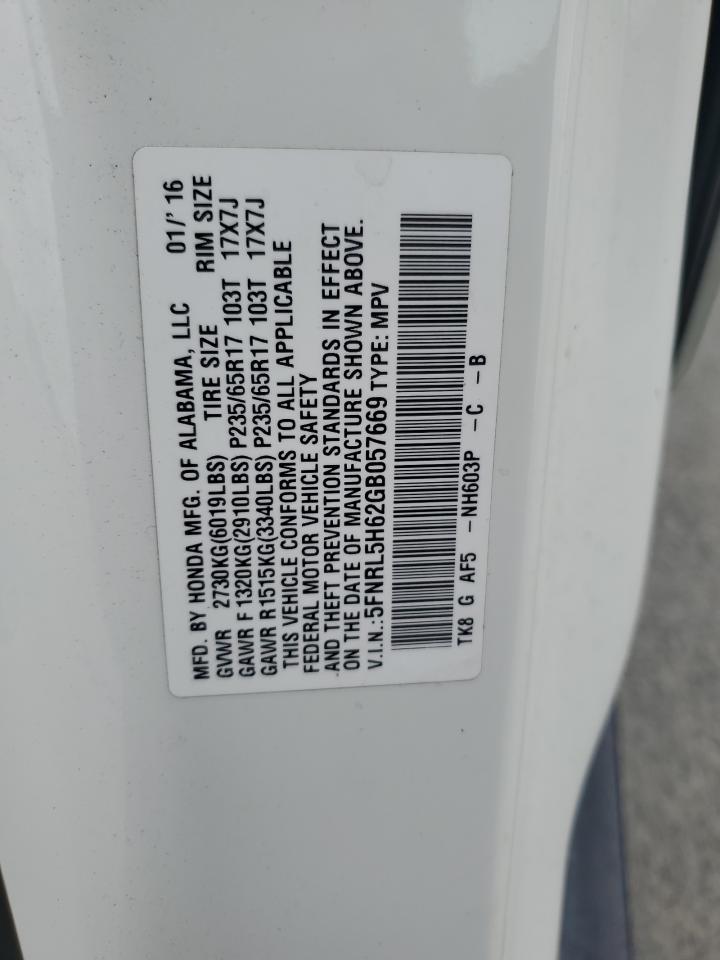 2016 HONDA ODYSSEY