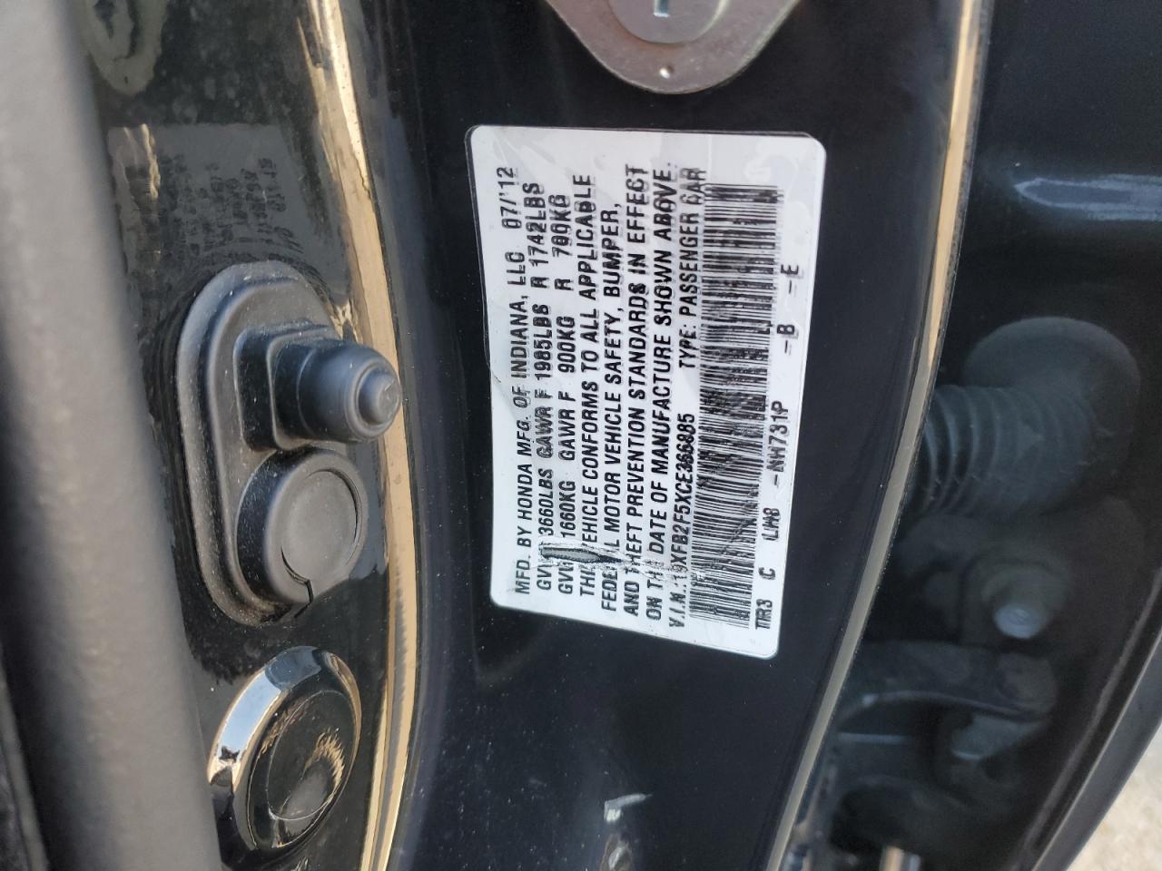2012 HONDA CIVIC