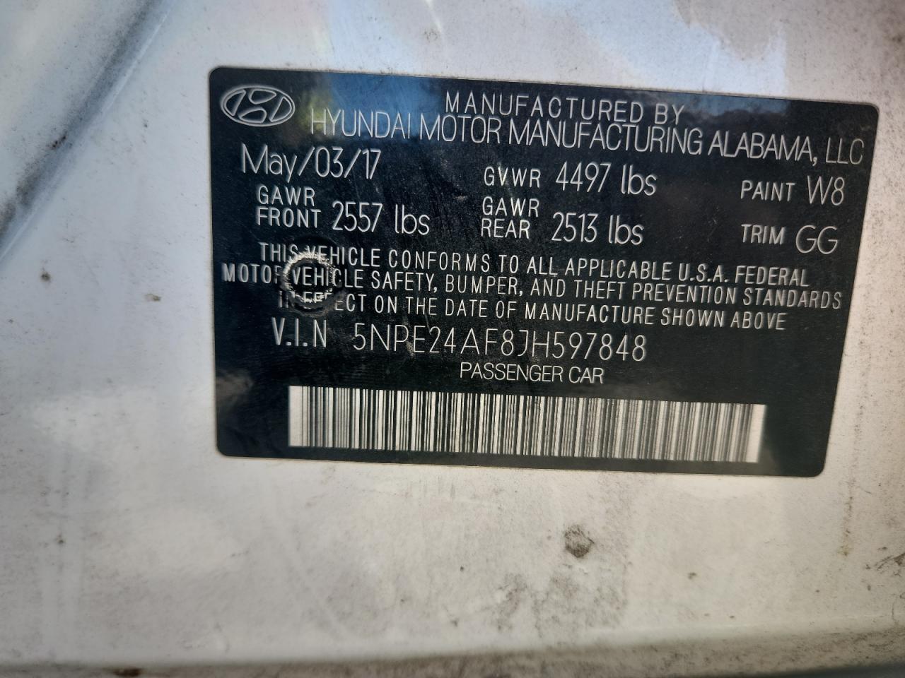2018 HYUNDAI SONATA